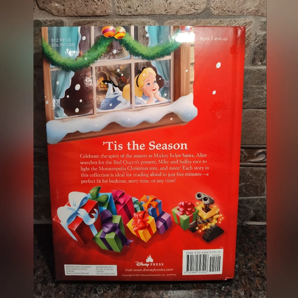 Disney 5 Minute Christmas Stories Book, Hardcover